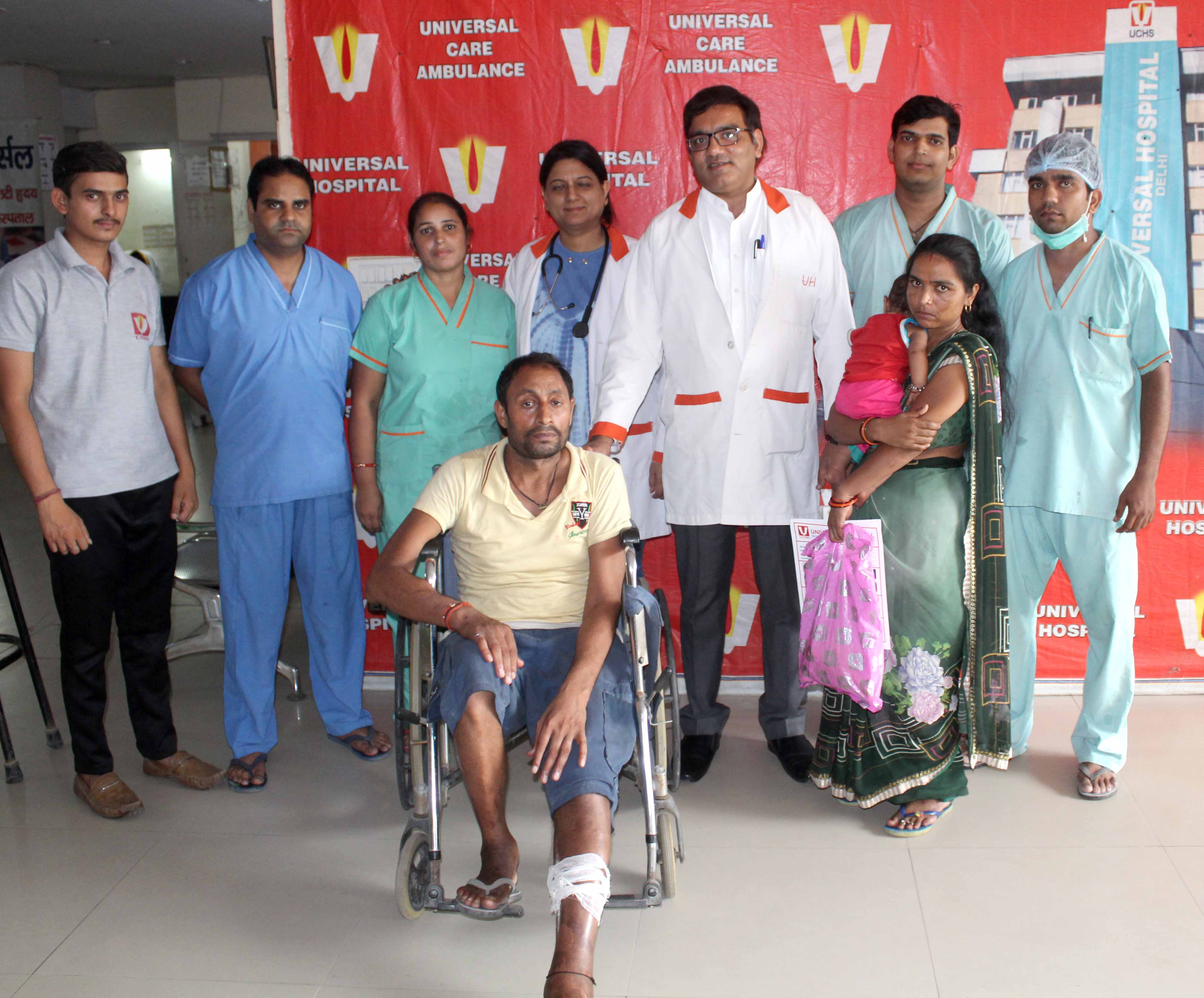 यूनिवर्सल अस्पताल ने पैर काटने से बचा कर जिंदगी लौटाई